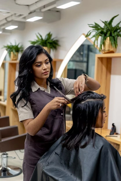 Hair cutting for women